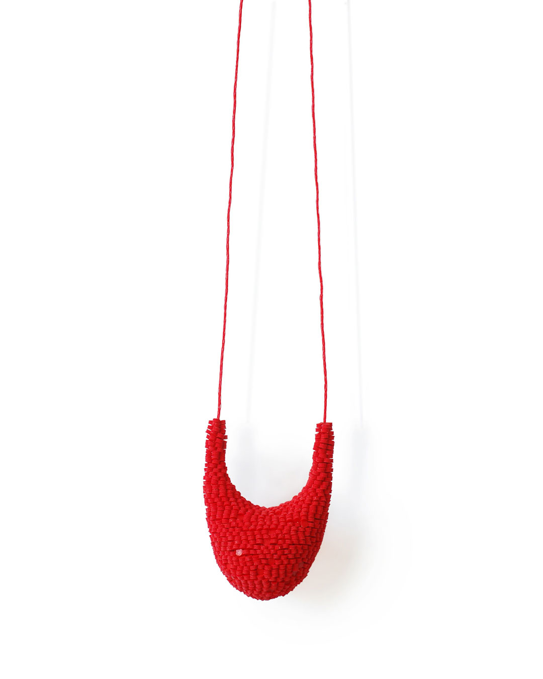 Karin Seufert, untitled, 2015, necklace; PVC, nylon thread, 350 x 45 x 30 mm, €730