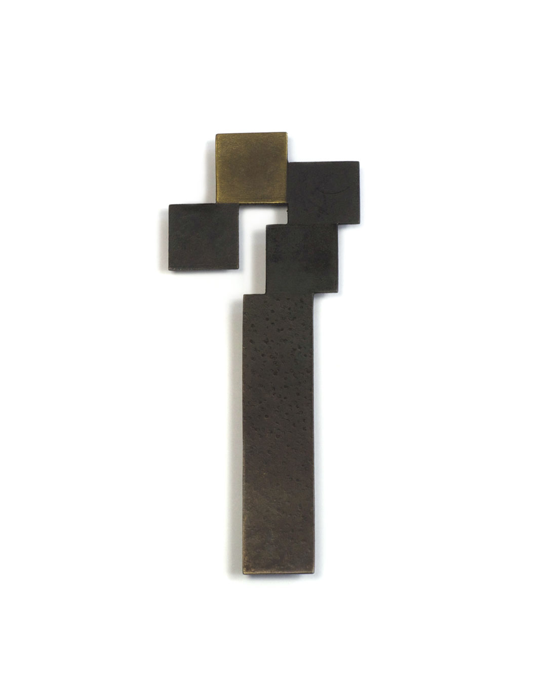 Tore Svensson, 18 Square Centimetres, 2006, brooch; steel, partly gilt, partly silver-plated, 85 x 55 x 1.5 mm, €315