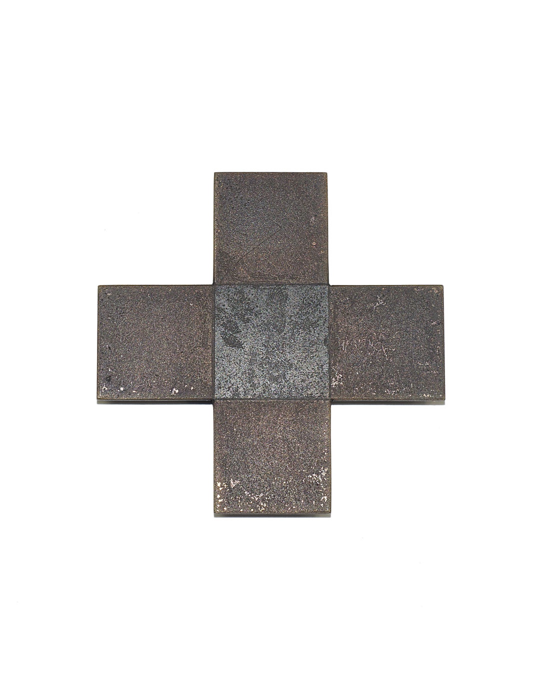 Tore Svensson, Cross , 2010, brooch; etched steel, partly gilt, 60 x 60 x 1.5 mm, €365