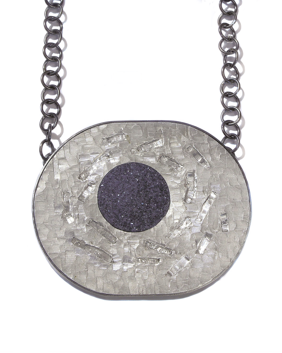 Sybille Richter, See (Lake), 2008, necklace; aluminium, 935 silver, agate, 70 x 60 x 7 mm, €880