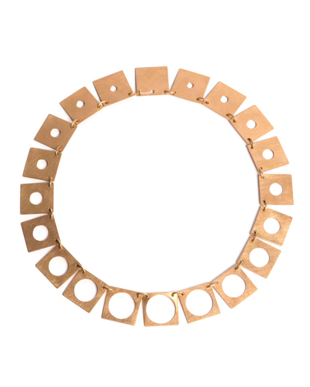 Herman Hermsen, Holes, 2012, necklace; 18ct gold, 170 x 170 x 2 mm, price on request