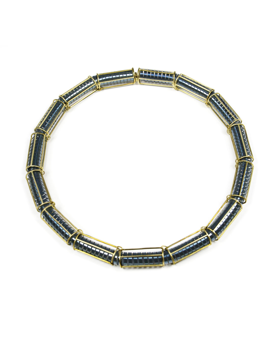 Okinari Kurokawa, untitled, 2013, necklace; 18ct gold, stainless steel, 220 x 220 x 14 mm, price on request