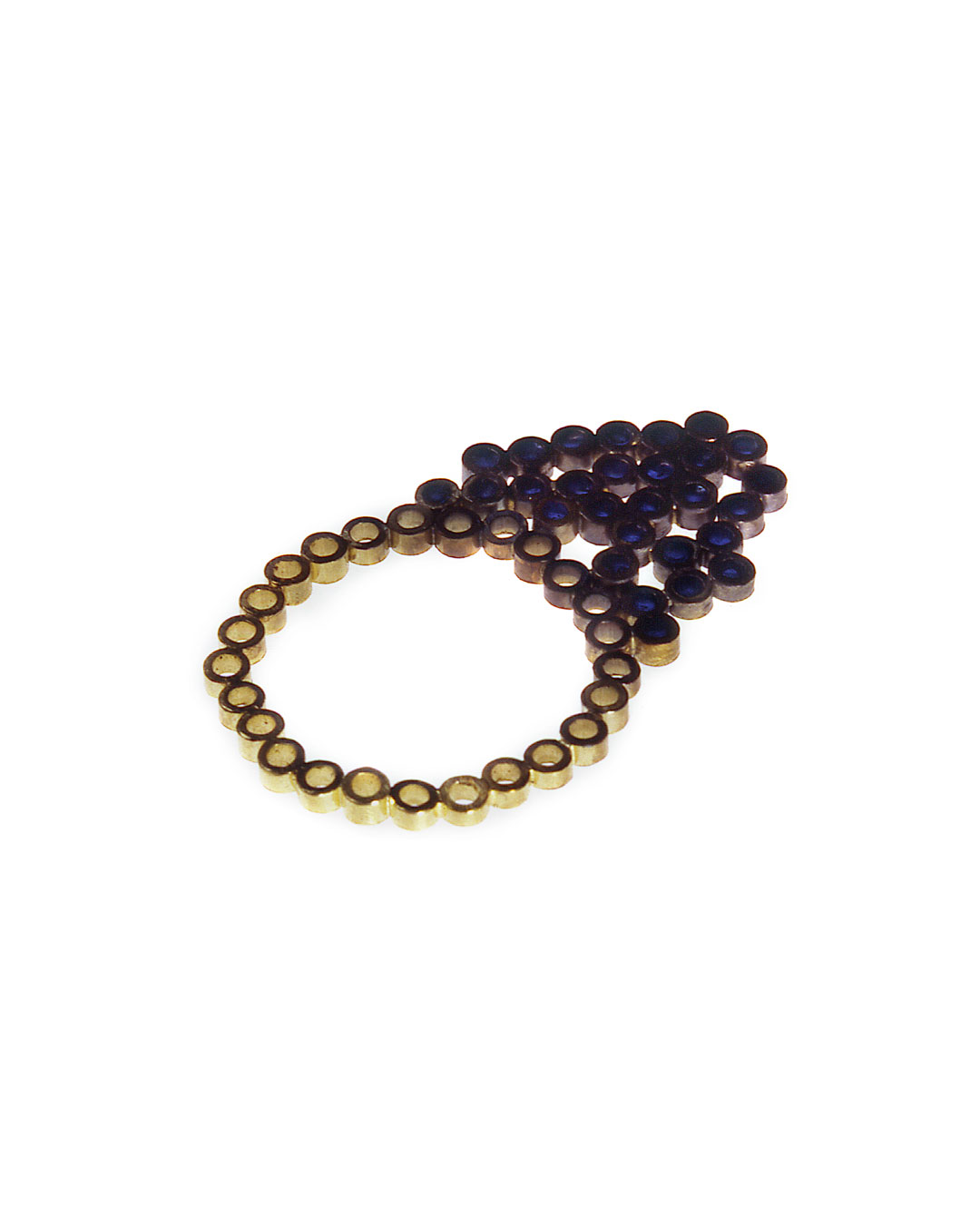 Julie Mollenhauer, untitled, 1999, ring; 18ct gold, glass, 35 x 22 mm, €880