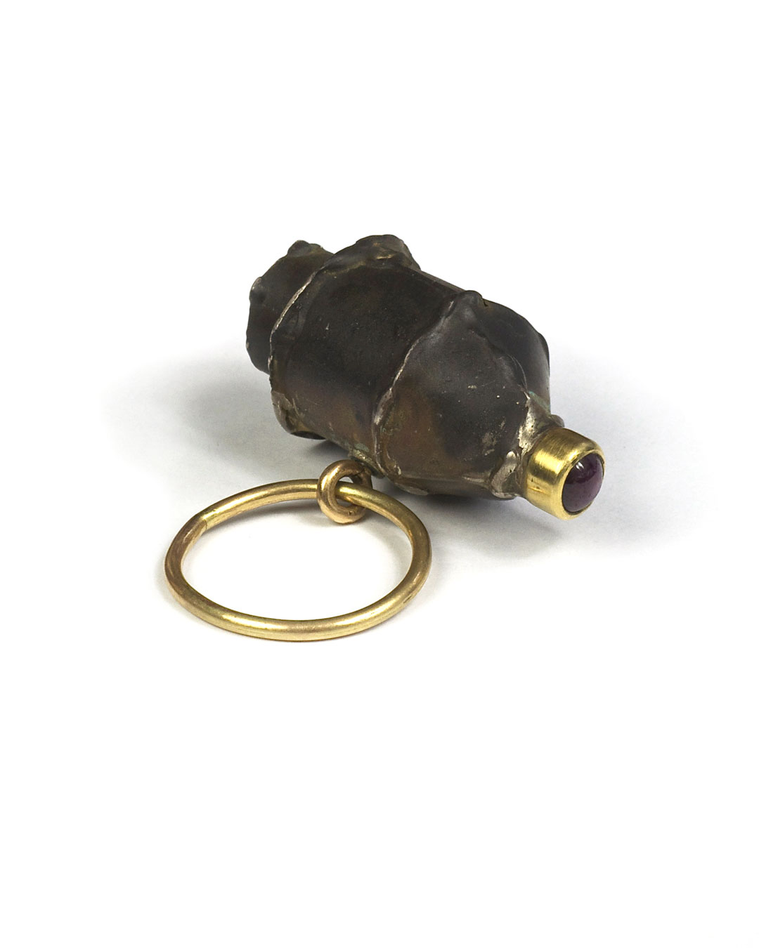 Andrea Wippermann, untitled, 1998, ring; silver, 14ct gold, ruby, 40 x 35 x 19 mm, €1350