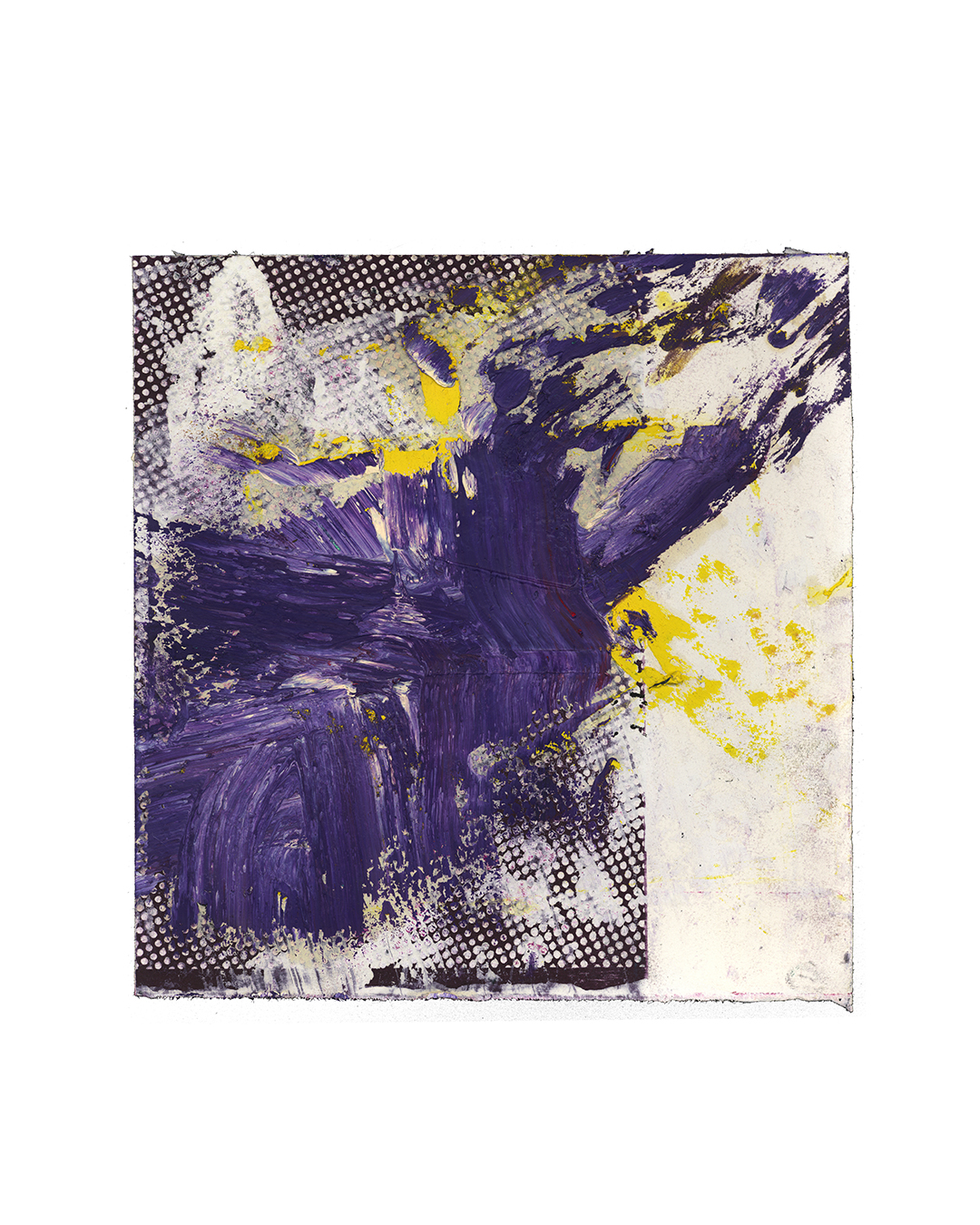 Piet Dieleman, untitled, 2020, painting, oil paint, tempera, acrylic paint, laser woodprint on paper, 290 x 280 mm, €930