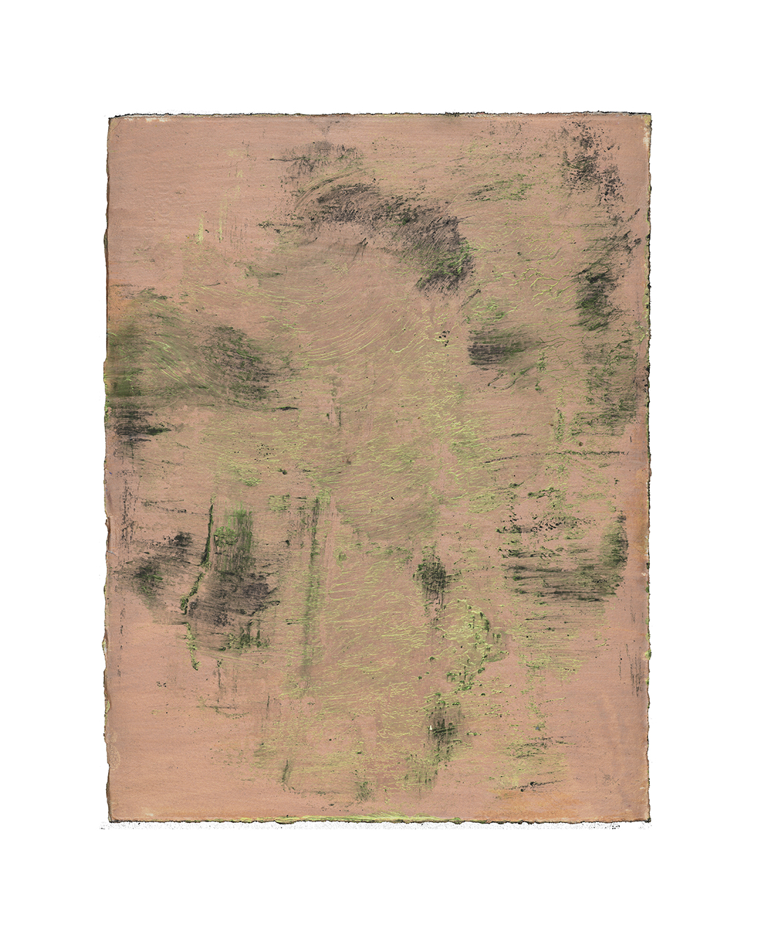 Piet Dieleman, zonder titel, 2020, schilderij, pigment, acrylverf op papier, 380 x 285 mm, €930
