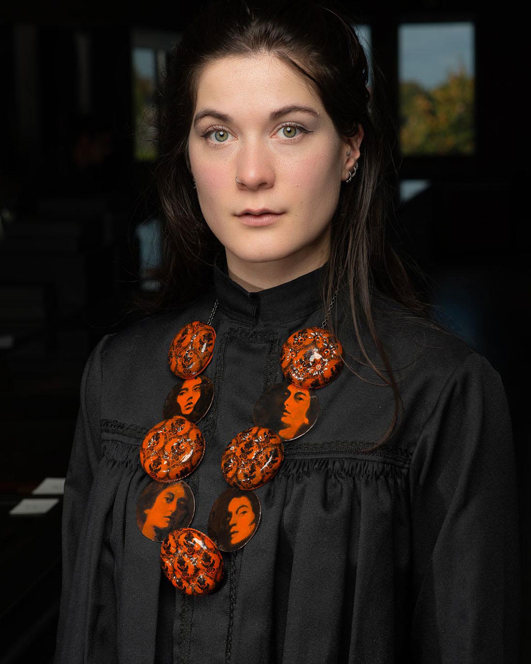 Vera Siemund, untitled, 2009, necklace; copper, silver, enamel, 170 x 320 x 20 mm, €3770